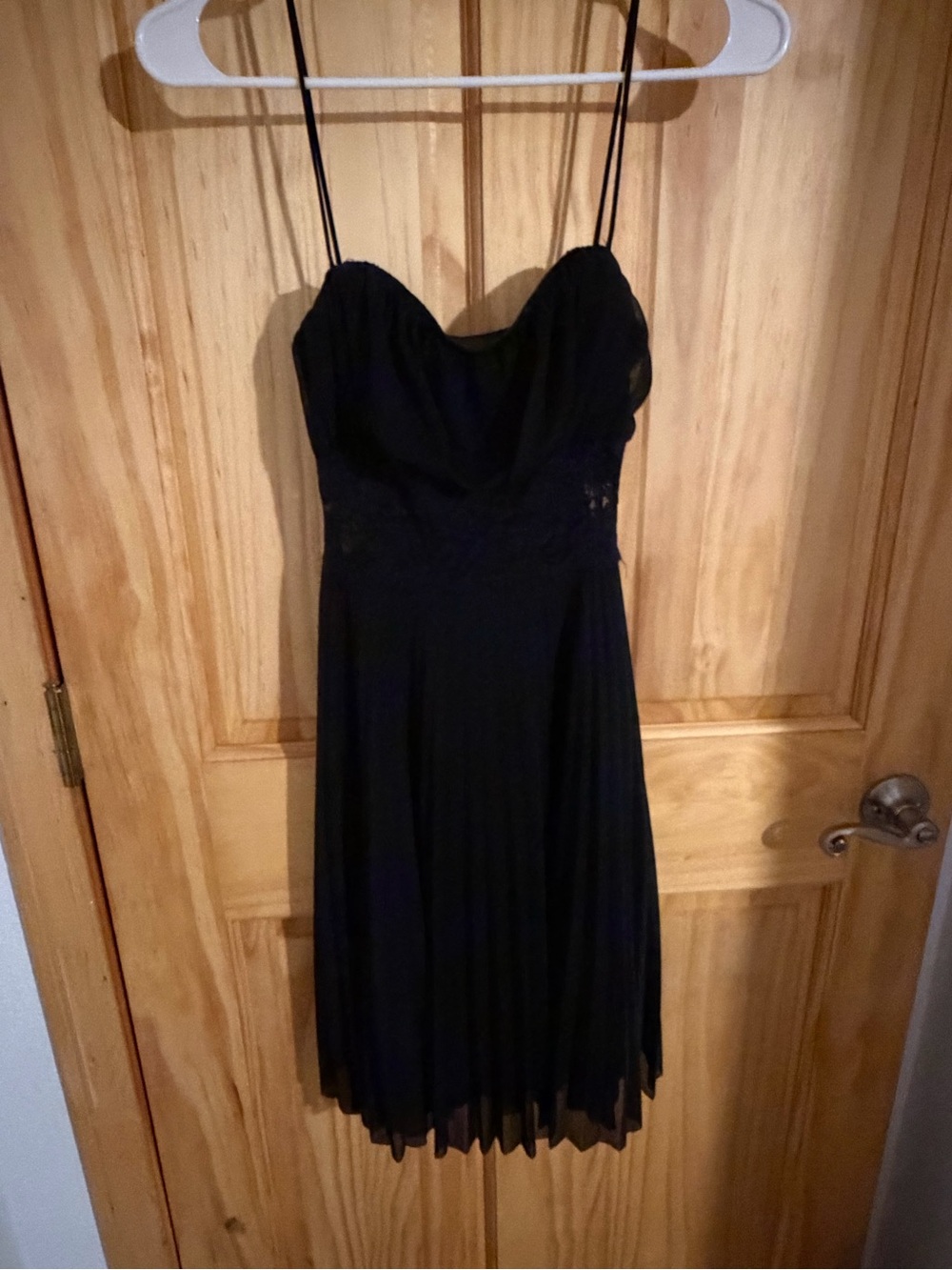 Charlotte Russe Black Spaghetti-Strap Mini Dress